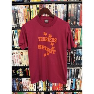 Vintage Terriers Spirit School Team Pride Tee Shirt Single Stitch 80s 90s